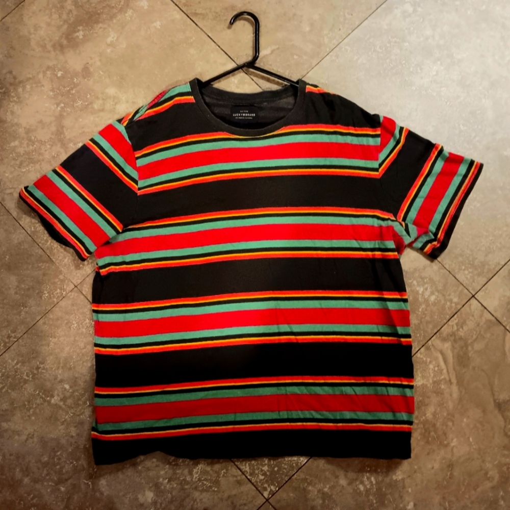 XL Lucky Brand Striped Tee Shirt